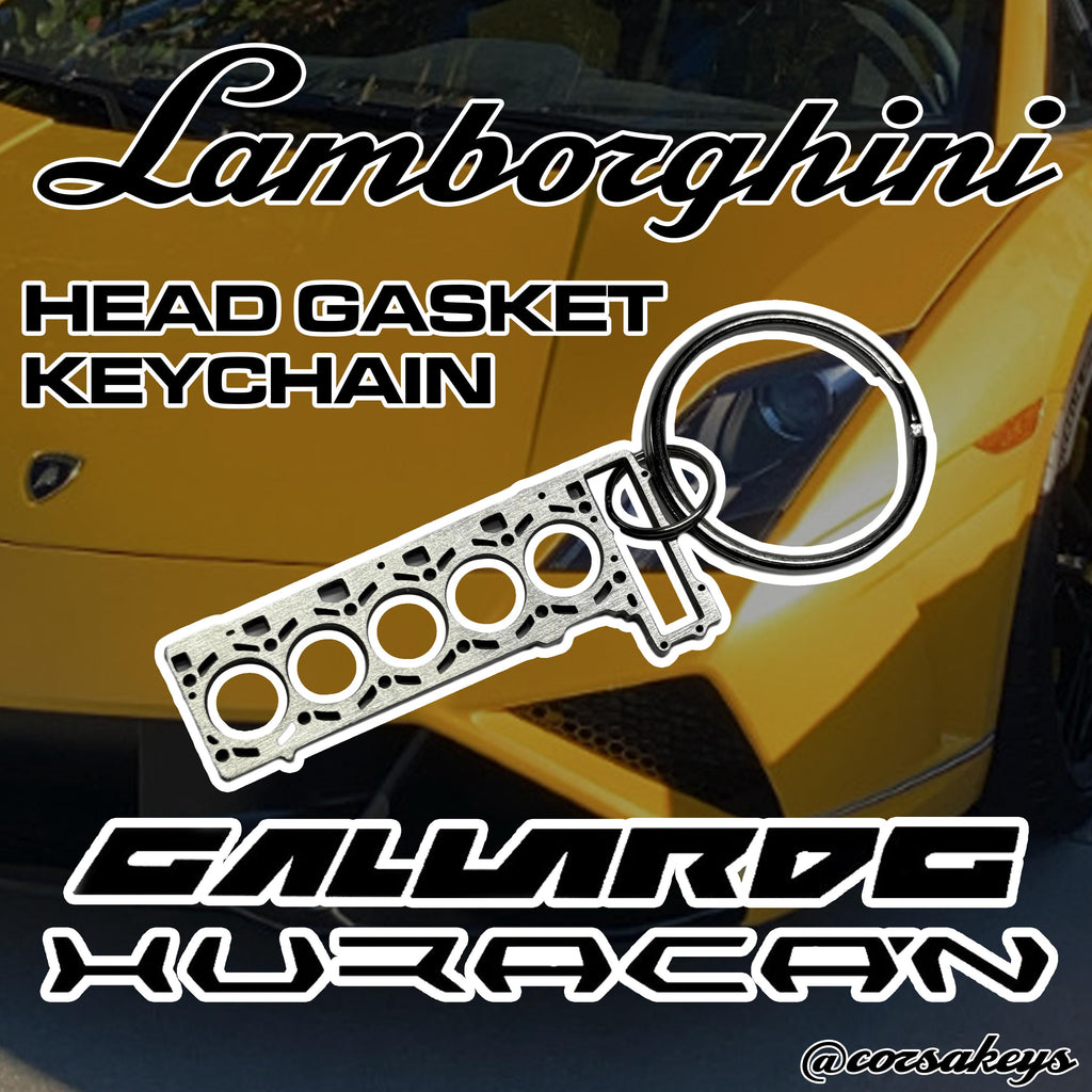 Lamborghini Huracan/Gallardo and Audi R8 Head Gasket Keychain - V10 Car Enthusiast Gift