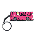 ANGELYNE Keychain Pink Corvette Billboard Queen Metal Enamel