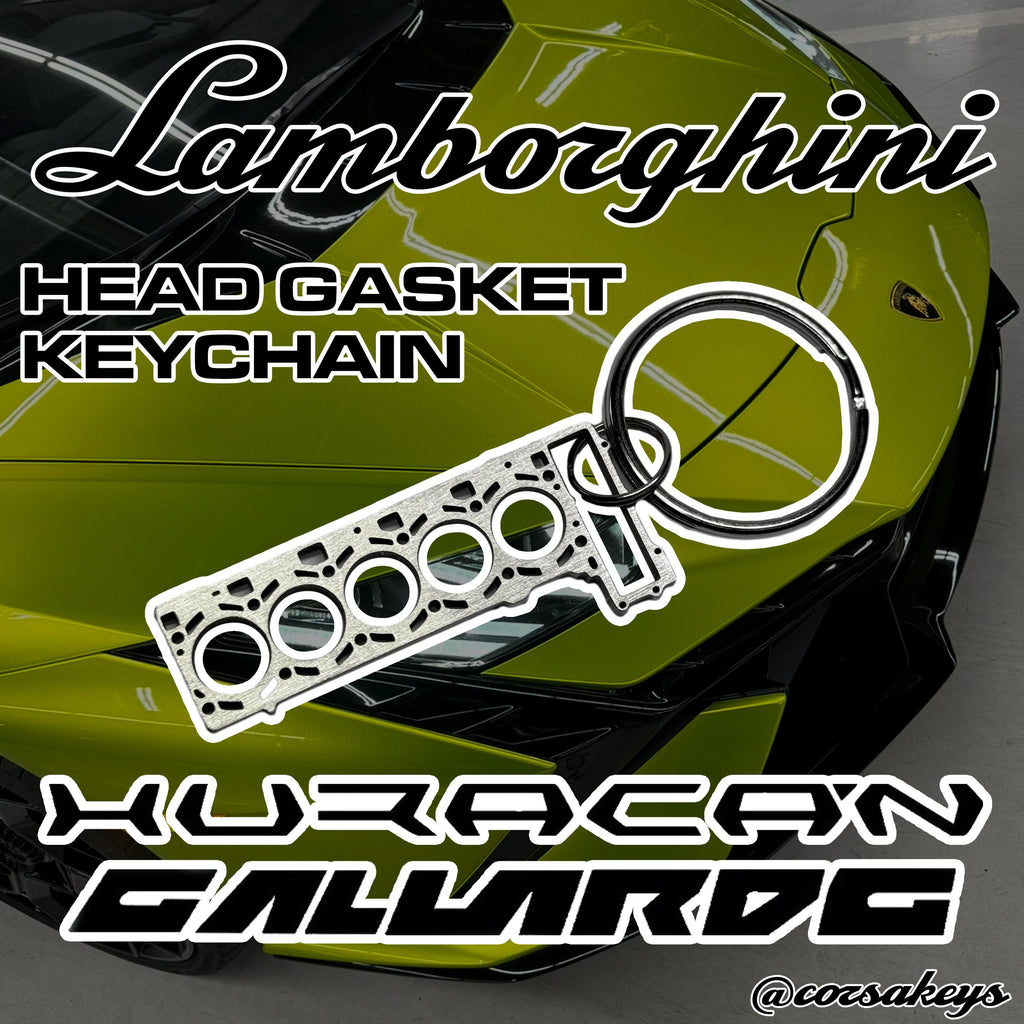 Lamborghini Huracan/Gallardo and Audi R8 Head Gasket Keychain - V10 Car Enthusiast Gift