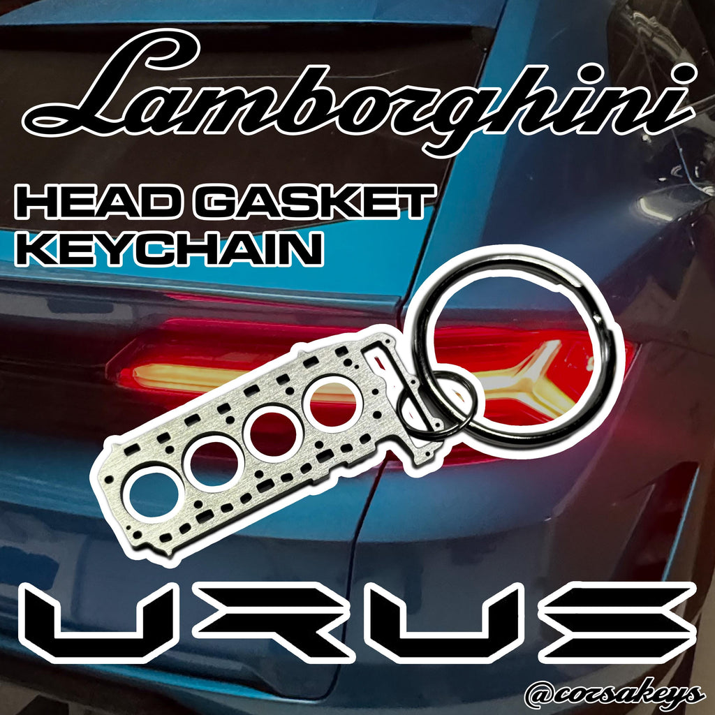 Lamborghini Urus Head Gasket Keychain - V8 Car Enthusiast Gift