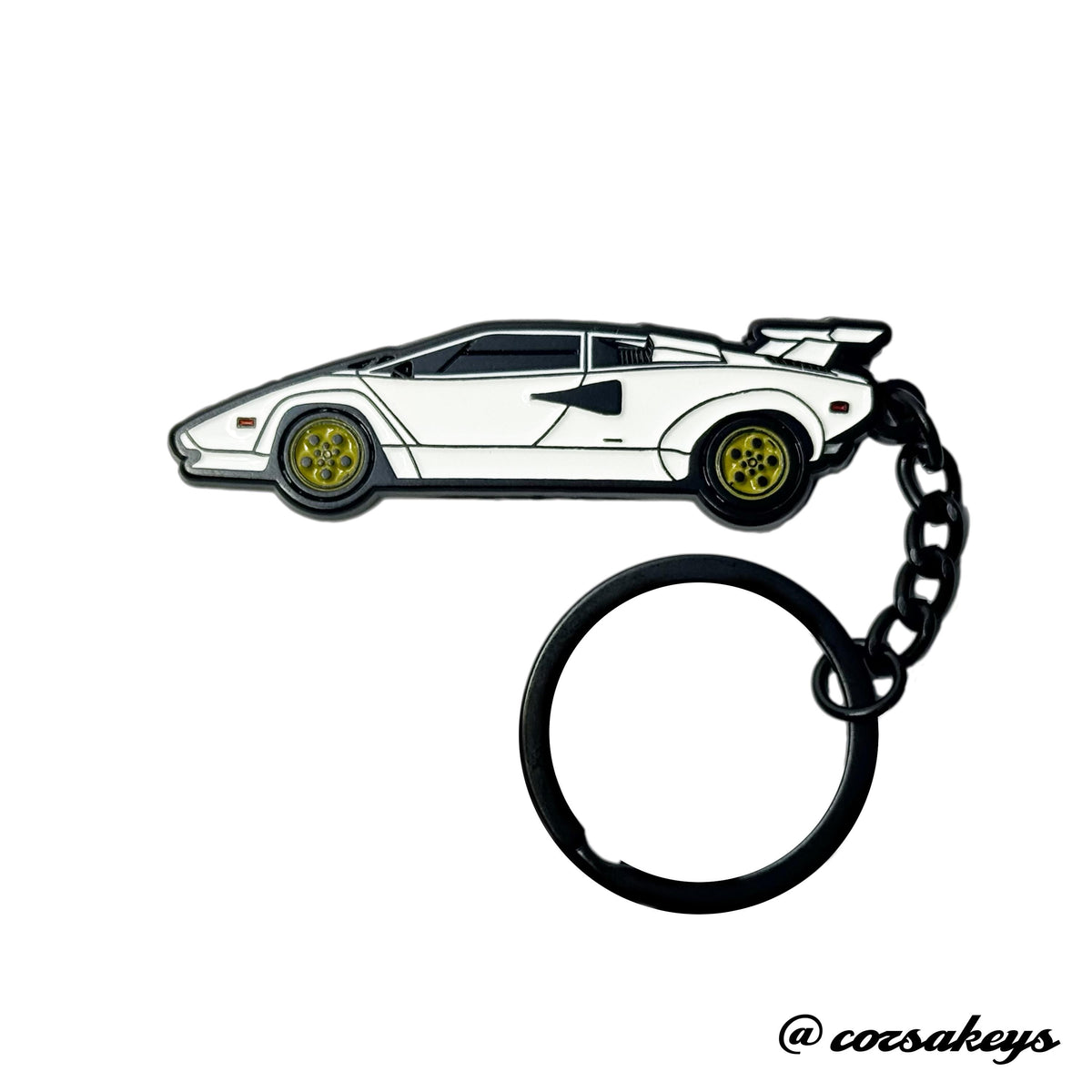 Lamborghini Keychain Countach Metal Enamel – Car Enthusiast Gift Accessory
