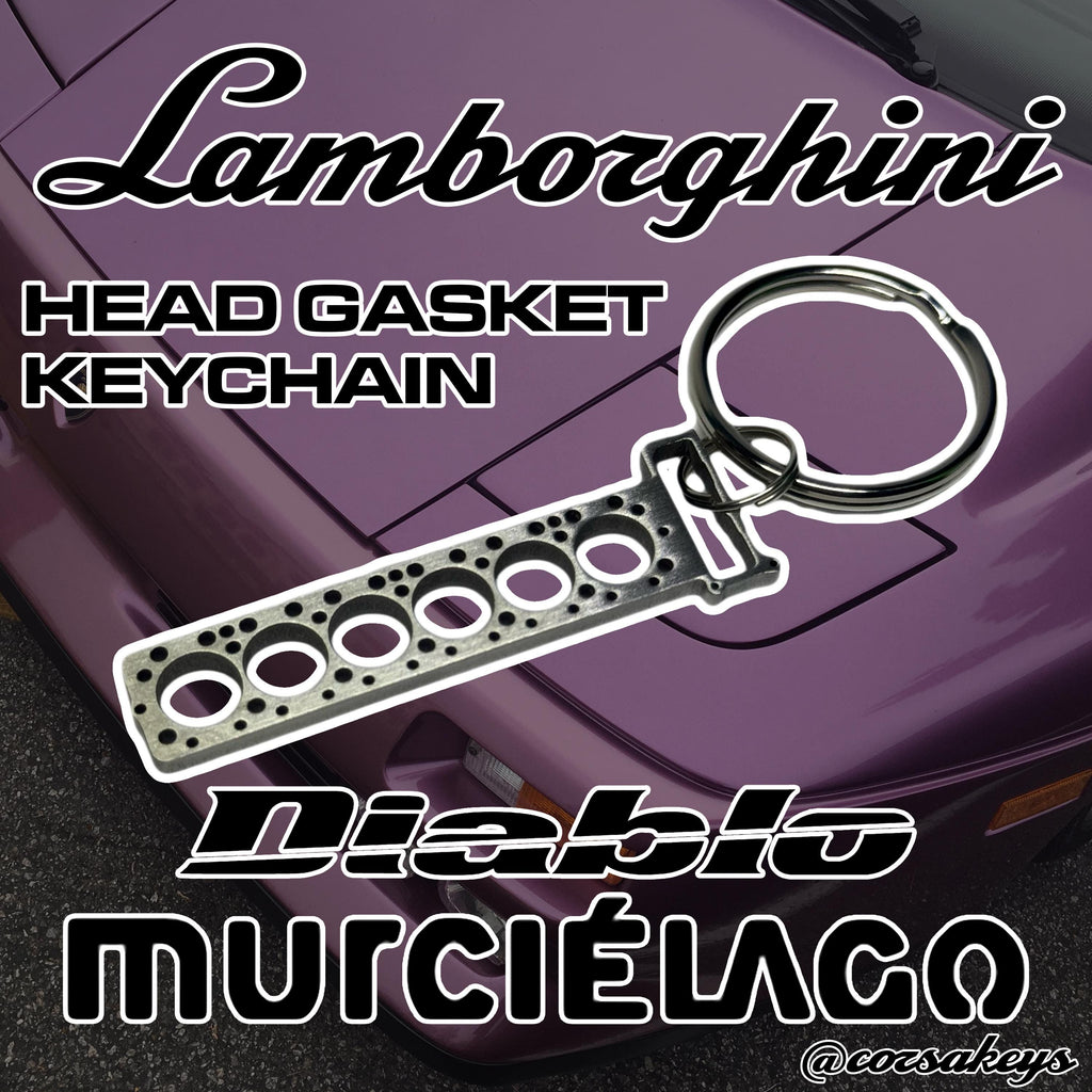 Lamborghini Murcielago/Diablo Head Gasket Keychain - V12 Car Enthusiast Gift
