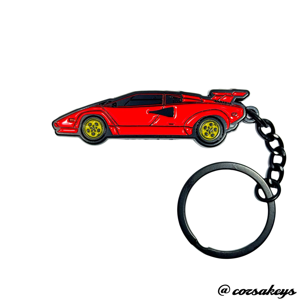 Lamborghini Keychain Countach Metal Enamel – Car Enthusiast Gift Accessory